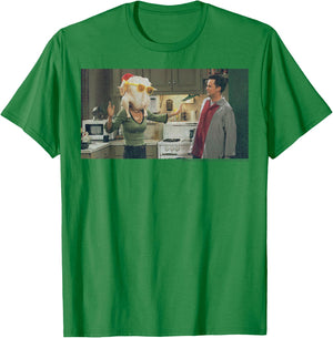 Friends Thanksgiving Turkey Head Monica Portrait T-Shirt - T-Shirt | Irish Green