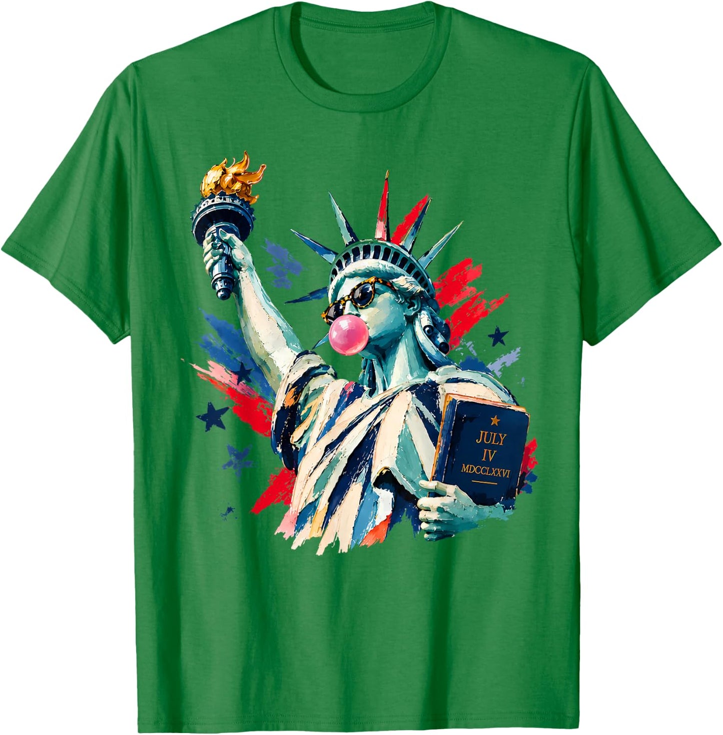 250 Years America Statue of Liberty 4th of July USA Vintage T-Shirt - T-Shirt | Irish Green