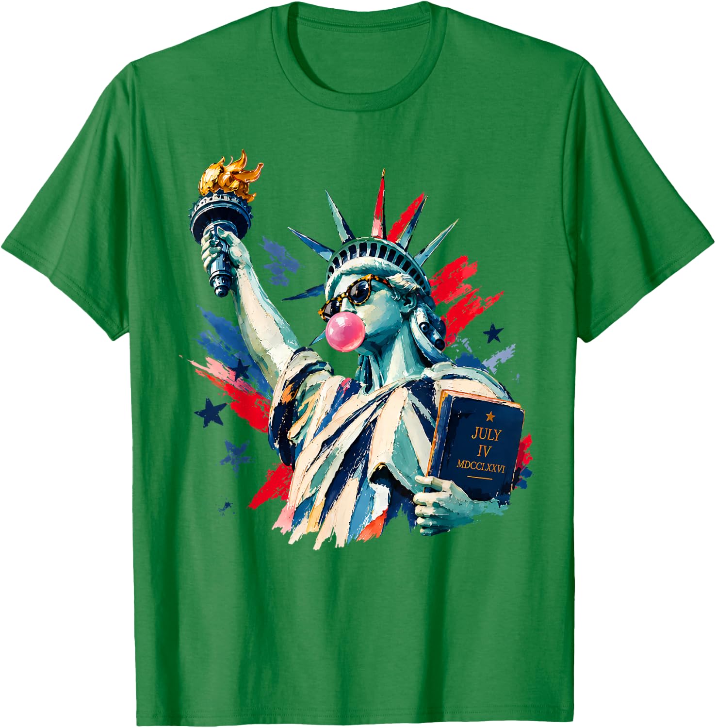 250 Years America Statue of Liberty 4th of July USA Vintage T-Shirt - T-Shirt | Irish Green