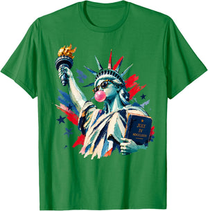 250 Years America Statue of Liberty 4th of July USA Vintage T-Shirt - T-Shirt | Irish Green
