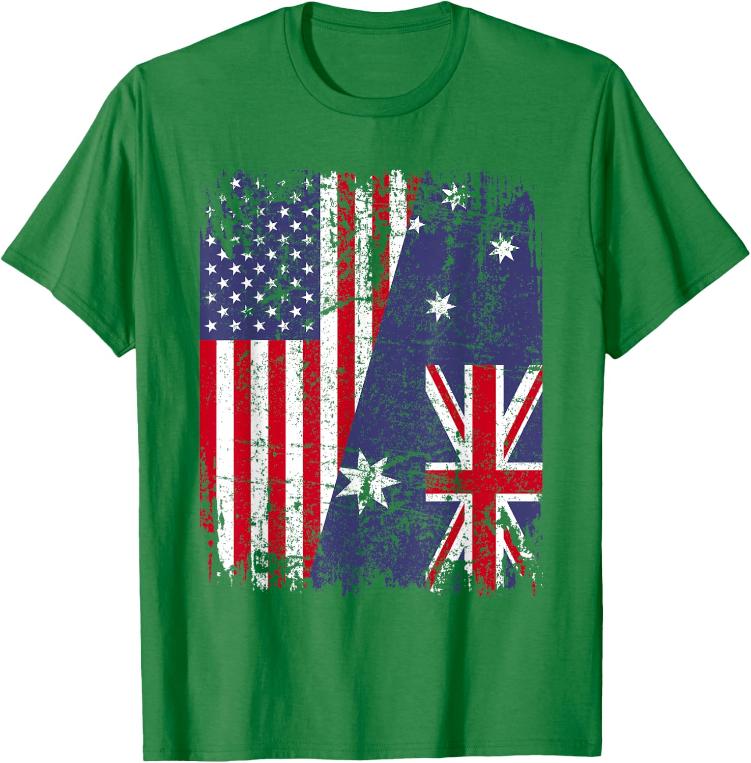 AUSTRALIAN ROOTS | Half American Flag | AUSTRALIA Kids Men T-Shirt - T-Shirt | Irish Green