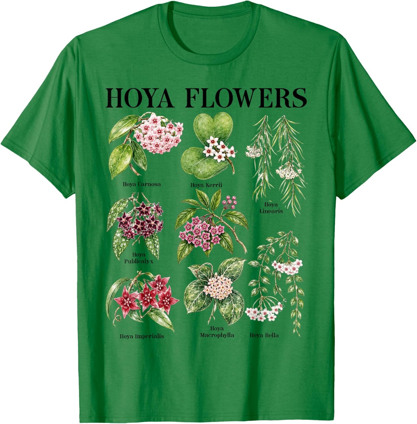 Hoya Flowers Gardener Gardening Plant Lover Botanical Indoor T-Shirt - T-Shirt | Irish Green