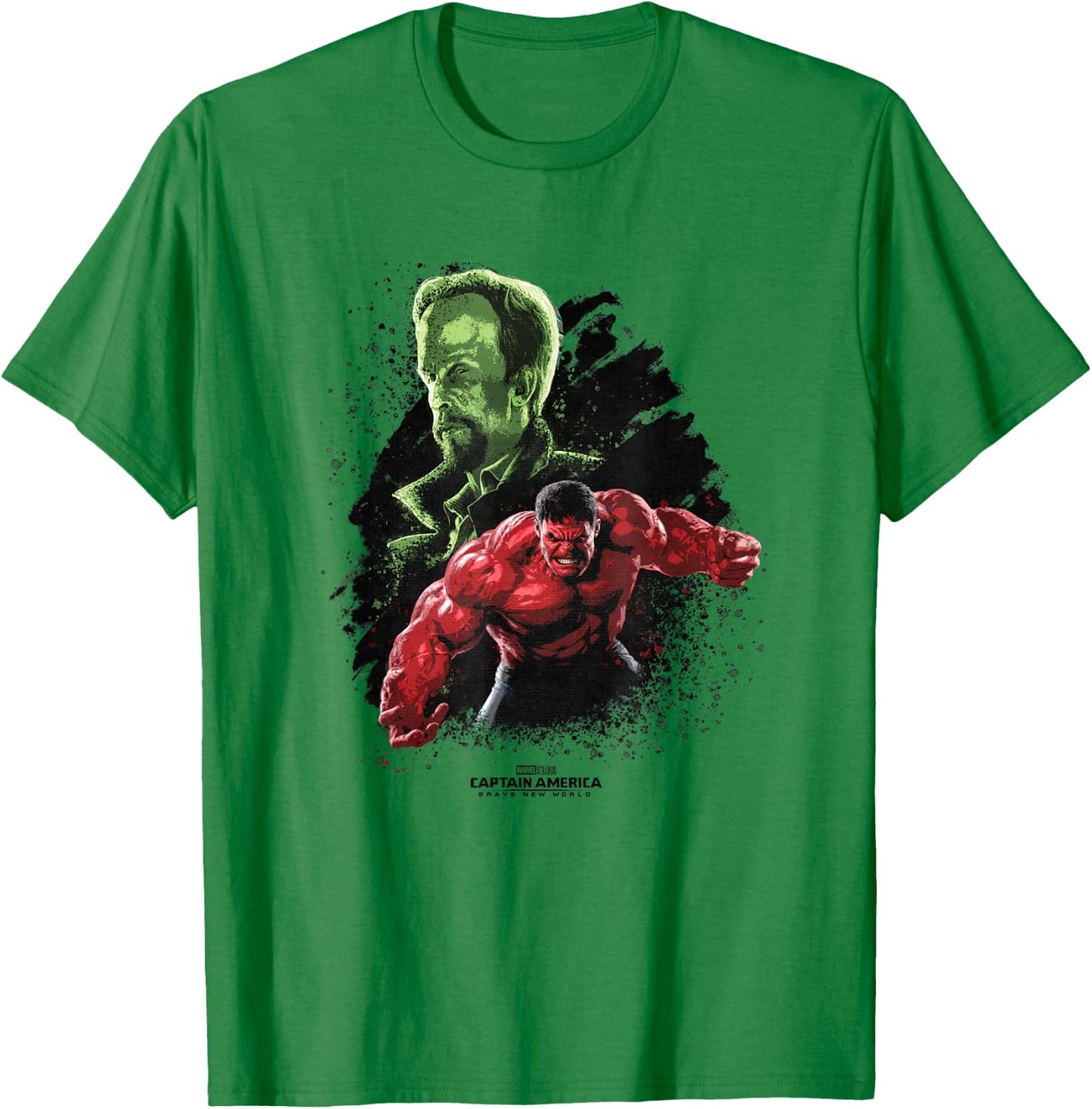 Marvel Captain America: Brave New World Red Hulk & Leader T-Shirt - T-Shirt | Irish Green