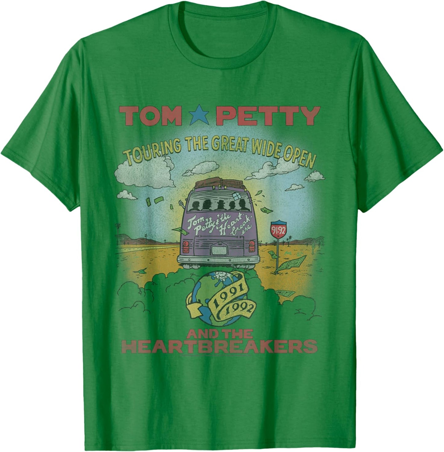 Tom Petty The Great Wide Open , White T-Shirt - T-Shirt | Irish Green