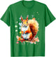 Squirrel Animal Abstract Motif Colourful Painting Squirrel , White T-Shirt - T-Shirt | Irish Green