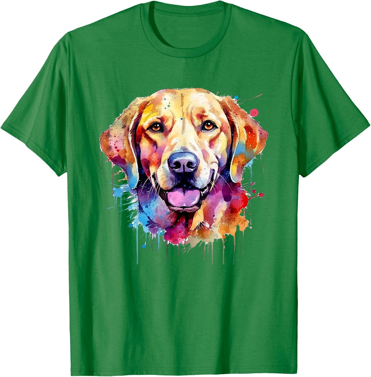 Yellow Labrador Dog Graphic T-Shirt - T-Shirt | Irish Green