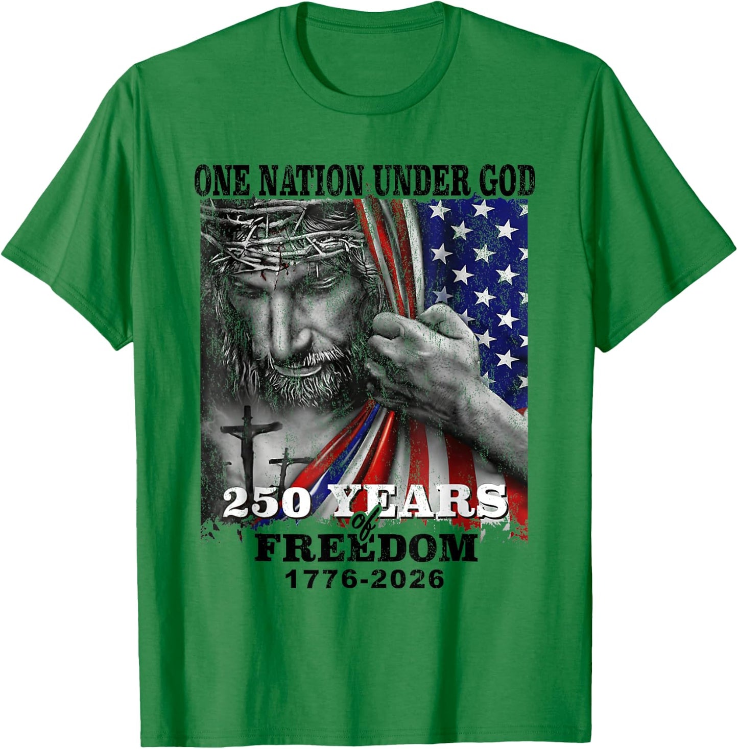 250 Years American 250th 4th of July Anniversary 1776-2026 T-Shirt - T-Shirt | Irish Green