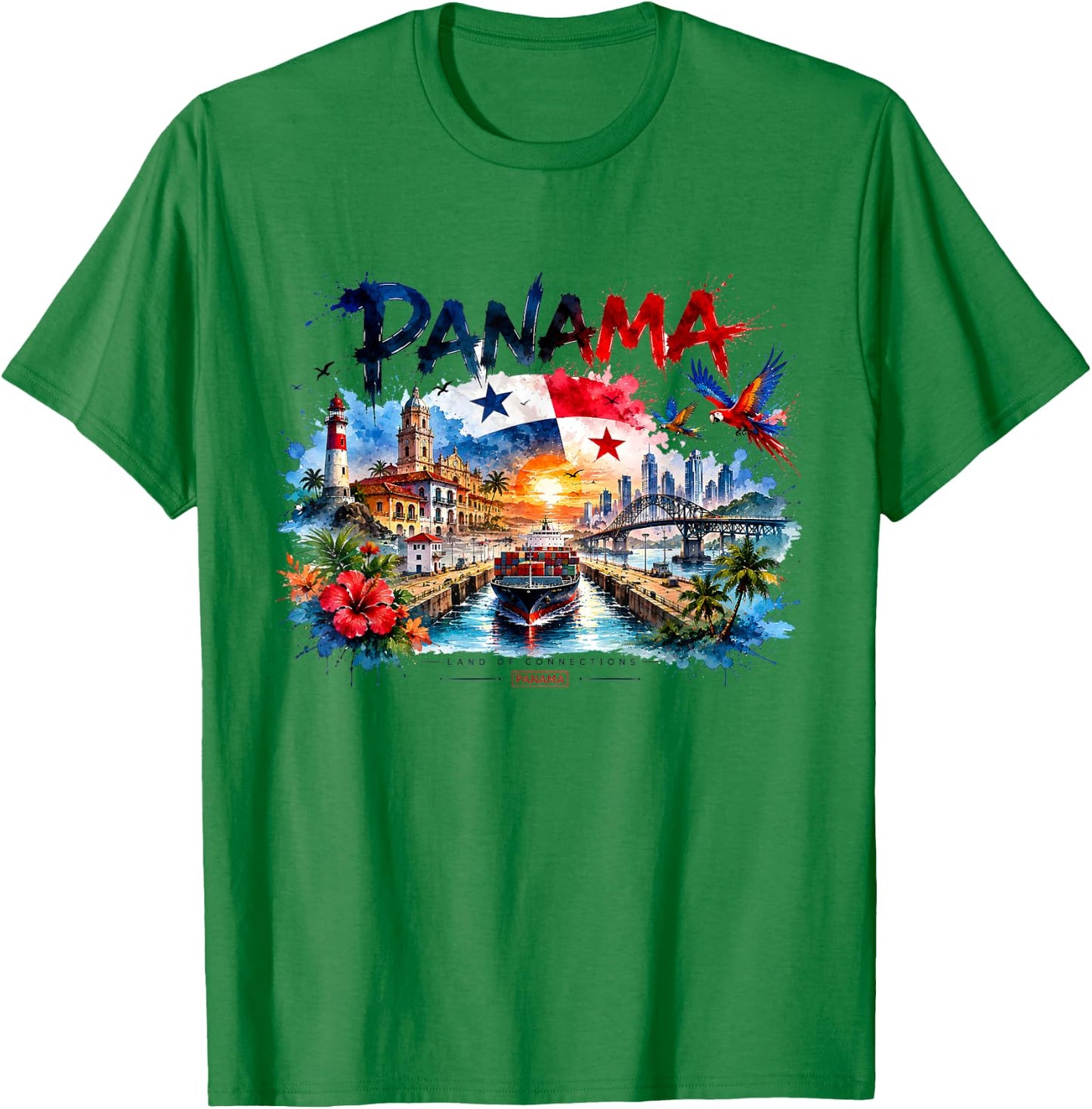 Panama Flag , Panamanian , Panama Flag T-Shirt - T-Shirt | Irish Green