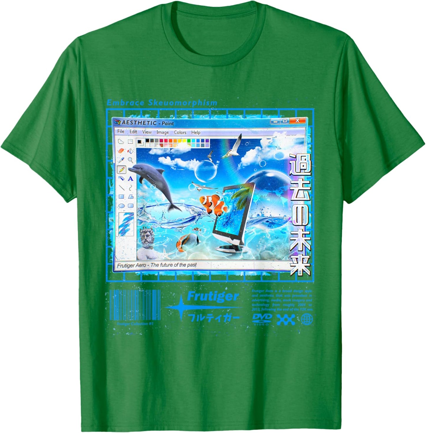 Frutiger Aero Streetwear Fashion Frutiger Aero Fashion Collection T-Shirt - T-Shirt | Irish Green