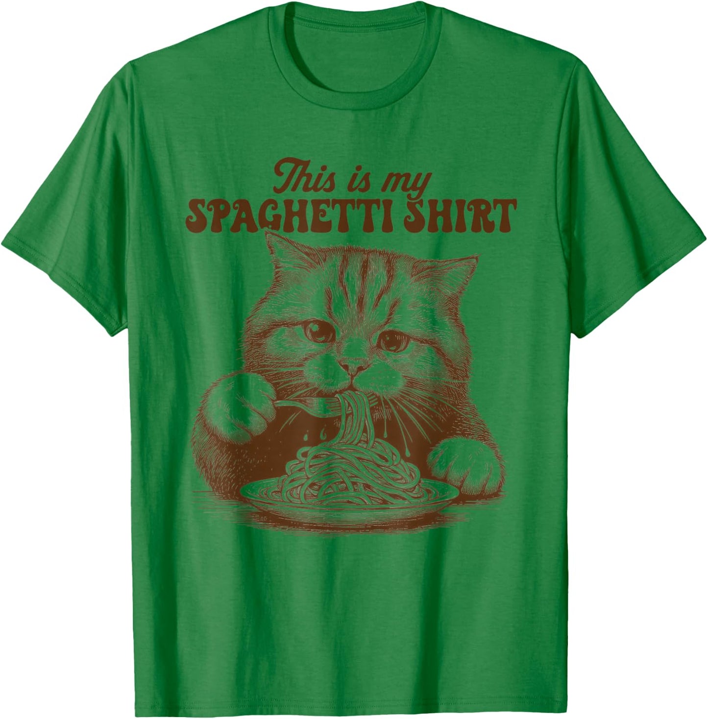Spaghetti Pasta Cat Lover This Is My Spaghetti Italian Women T-Shirt - T-Shirt | Irish Green