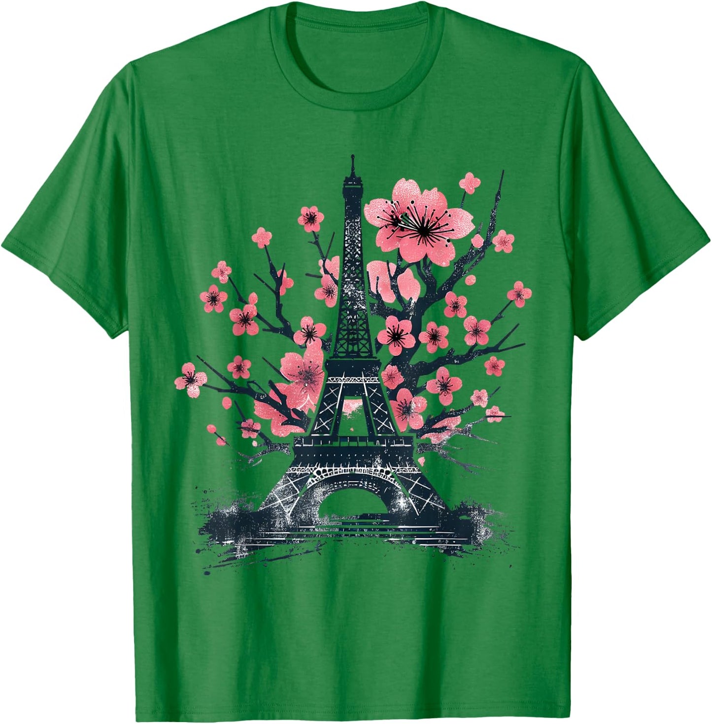 Paris Eiffel Tower Vintage Parisian , white, S T-Shirt - T-Shirt | Irish Green