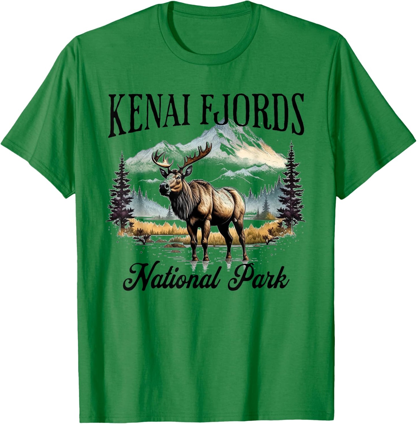 Kenai Fjords National Park T-Shirt - T-Shirt | Irish Green