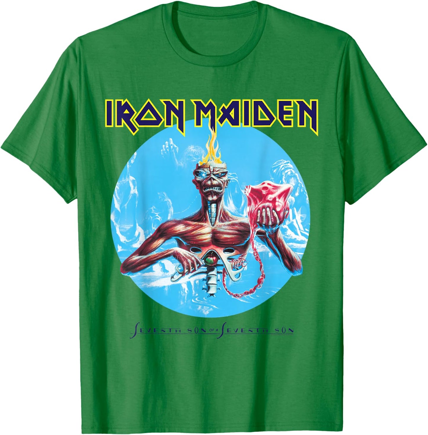 Iron Maiden - Legacy Collection 7th Son , White T-Shirt - T-Shirt | Irish Green