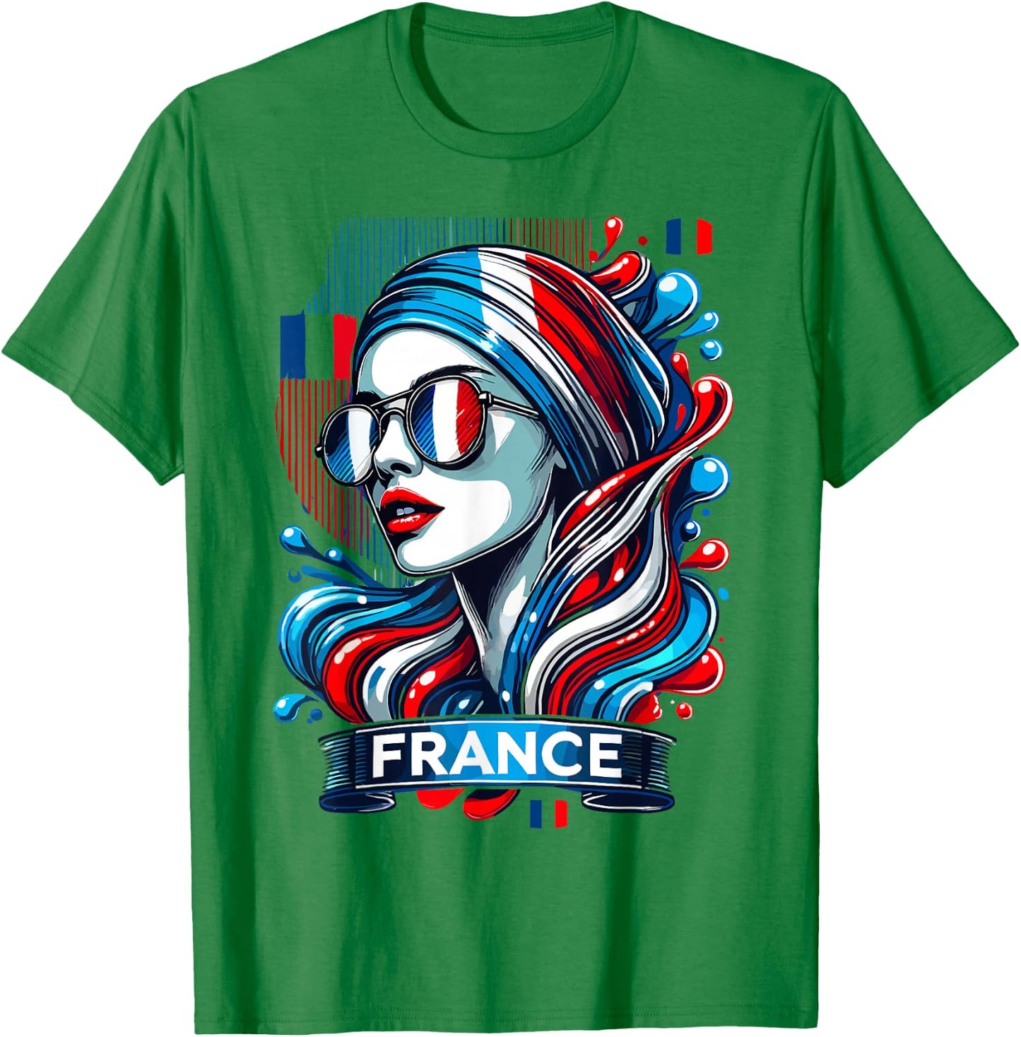 French Flag, French Flag Gift, France Supporter, , white, S T-Shirt - T-Shirt | Irish Green
