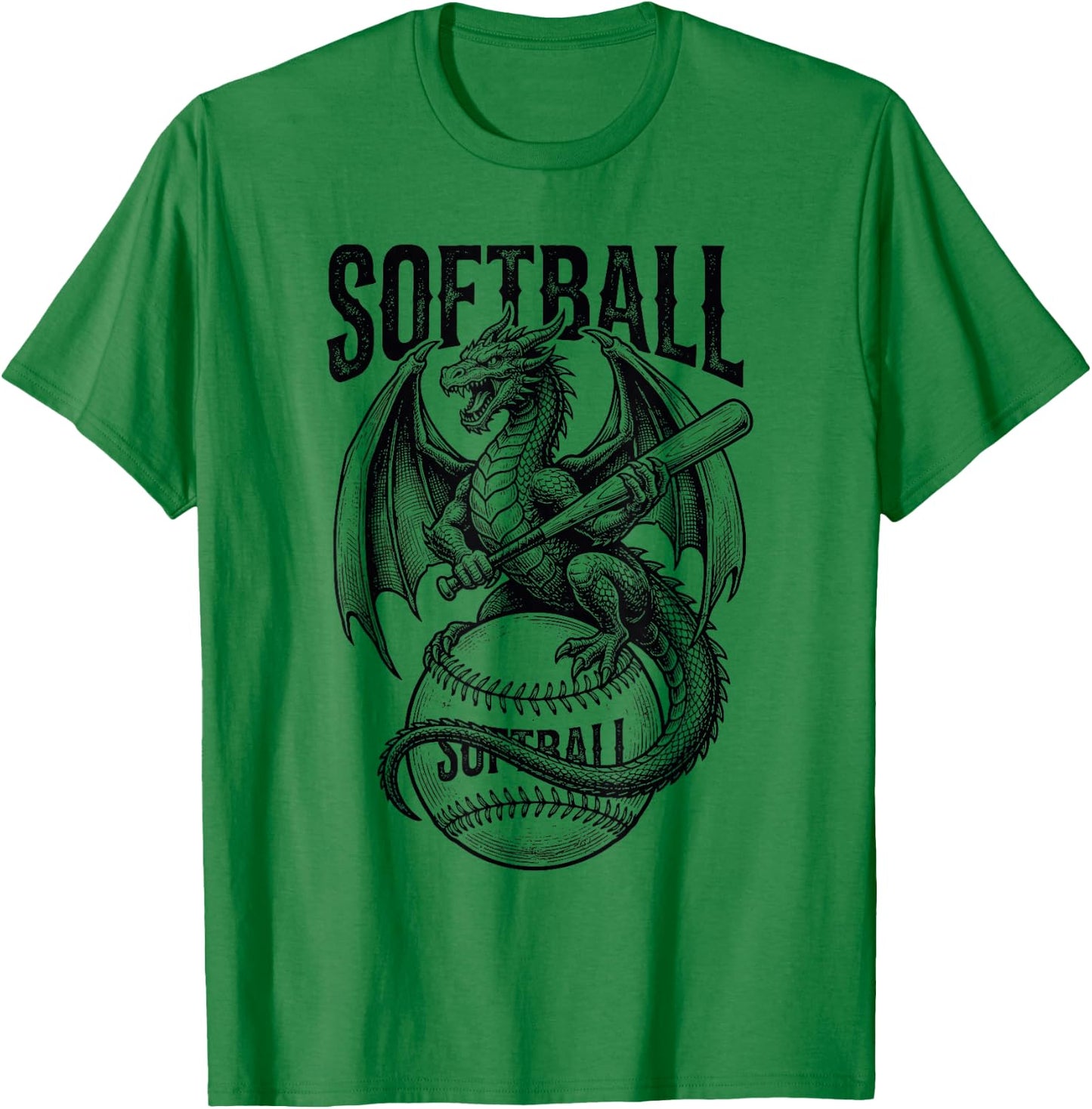 Softball Dragon T-Shirt - T-Shirt | Irish Green