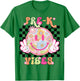 Groovy Prek Pre K Vibes First Day of School Teacher Girls T-Shirt - T-Shirt | Irish Green