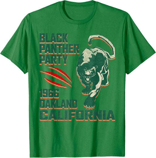 Vintage Oakland California 1966 Black Panther Party T-Shirt - T-Shirt | Irish Green