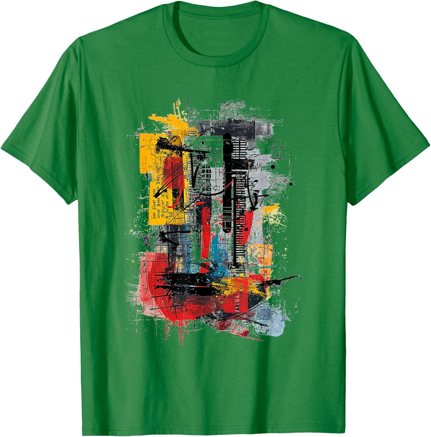 Abstract Art Pattern Drawing Illustration Painting , white, S T-Shirt - T-Shirt | Irish Green