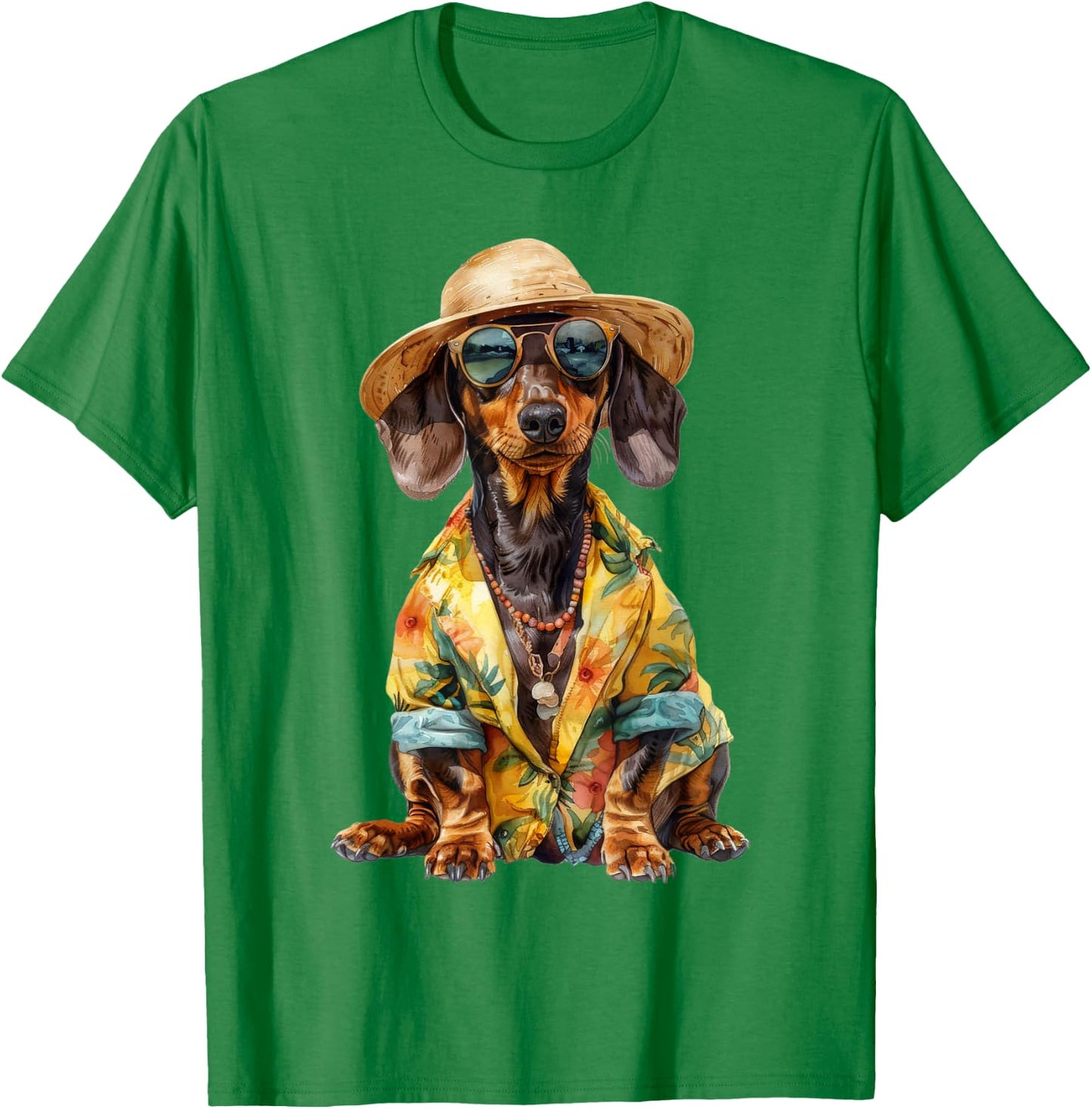 Summer Dog Dackel & Dachshund T-Shirt - T-Shirt | Irish Green