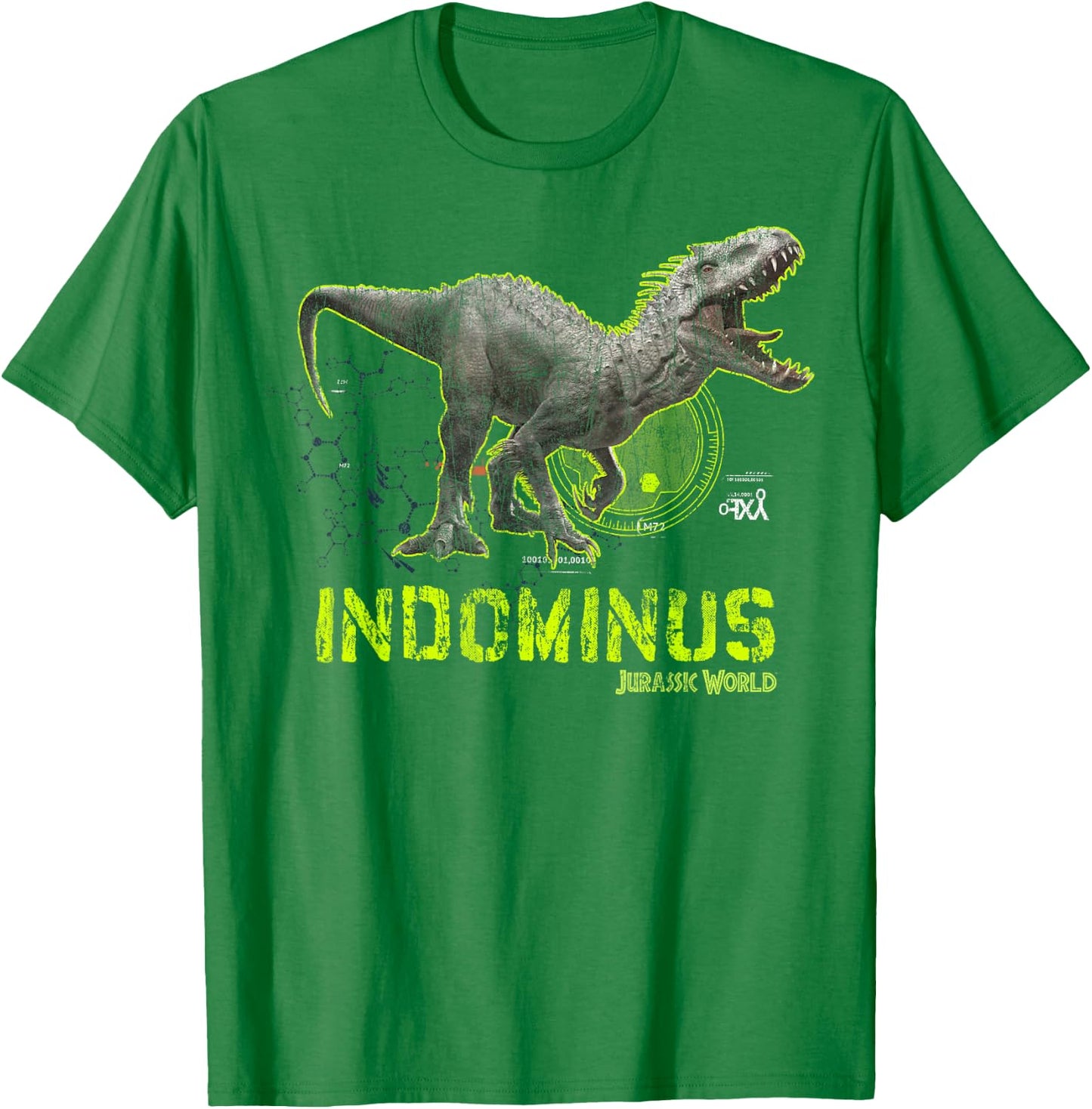 Jurassic World Indominus Rex DNA Tech T-Shirt - T-Shirt | Irish Green