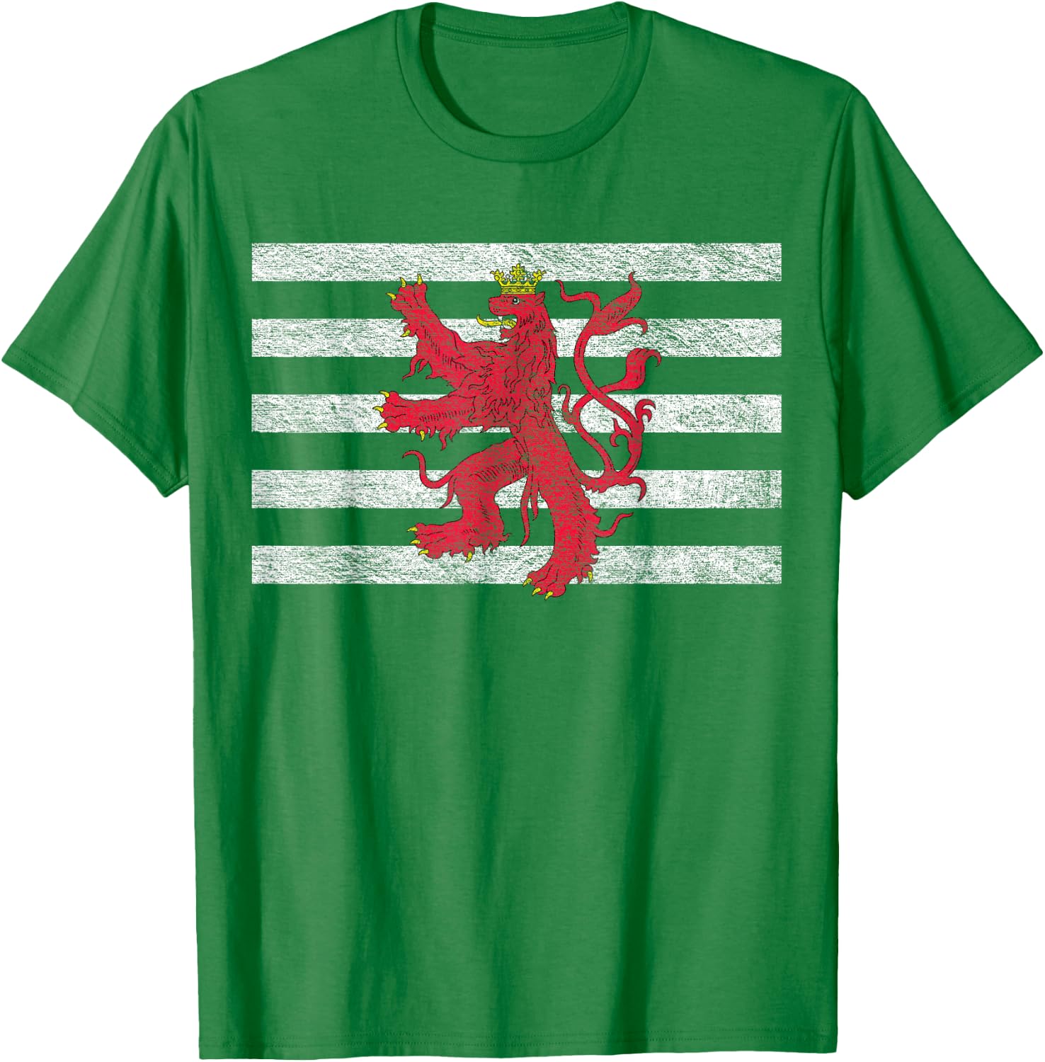Luxembourg Flag Red Lion Ensign Version T-Shirt - T-Shirt | Irish Green