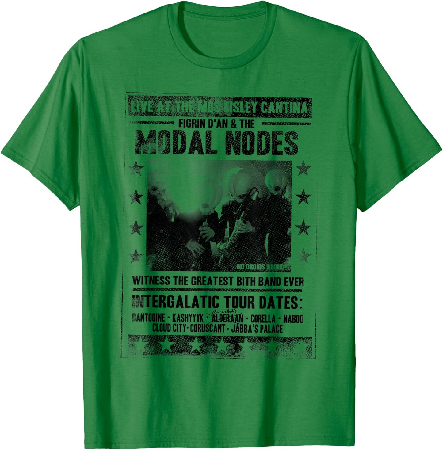 Star Wars The Cantina Band Poster Flyer Graphic T-Shirt - T-Shirt | Irish Green