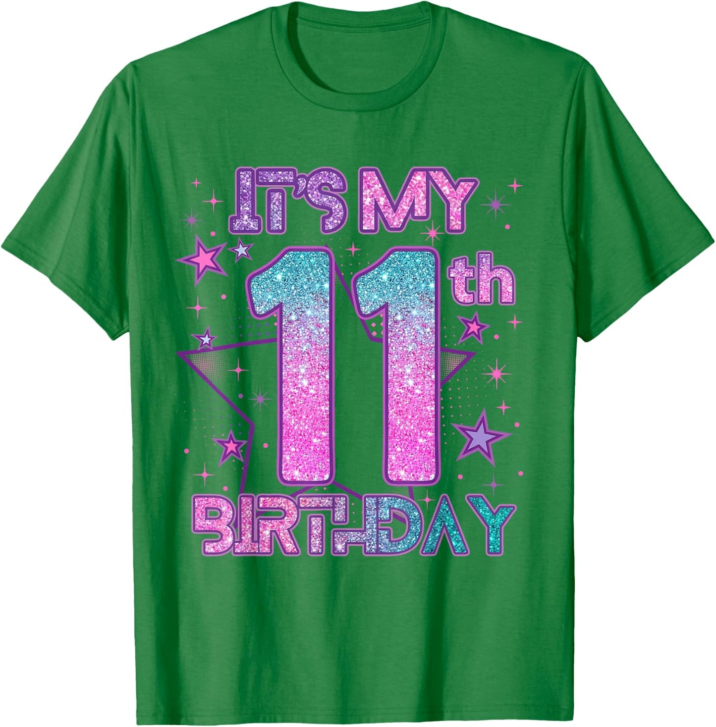 It’s My 11th Birthday K-pop Girl 11 Year Birthday Party Kids T-Shirt - T-Shirt | Irish Green