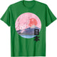 Vintage Cherry Blossom Mount Fuji japanische Kunst Japan Sakura T-Shirt - T-Shirt | Irish Green