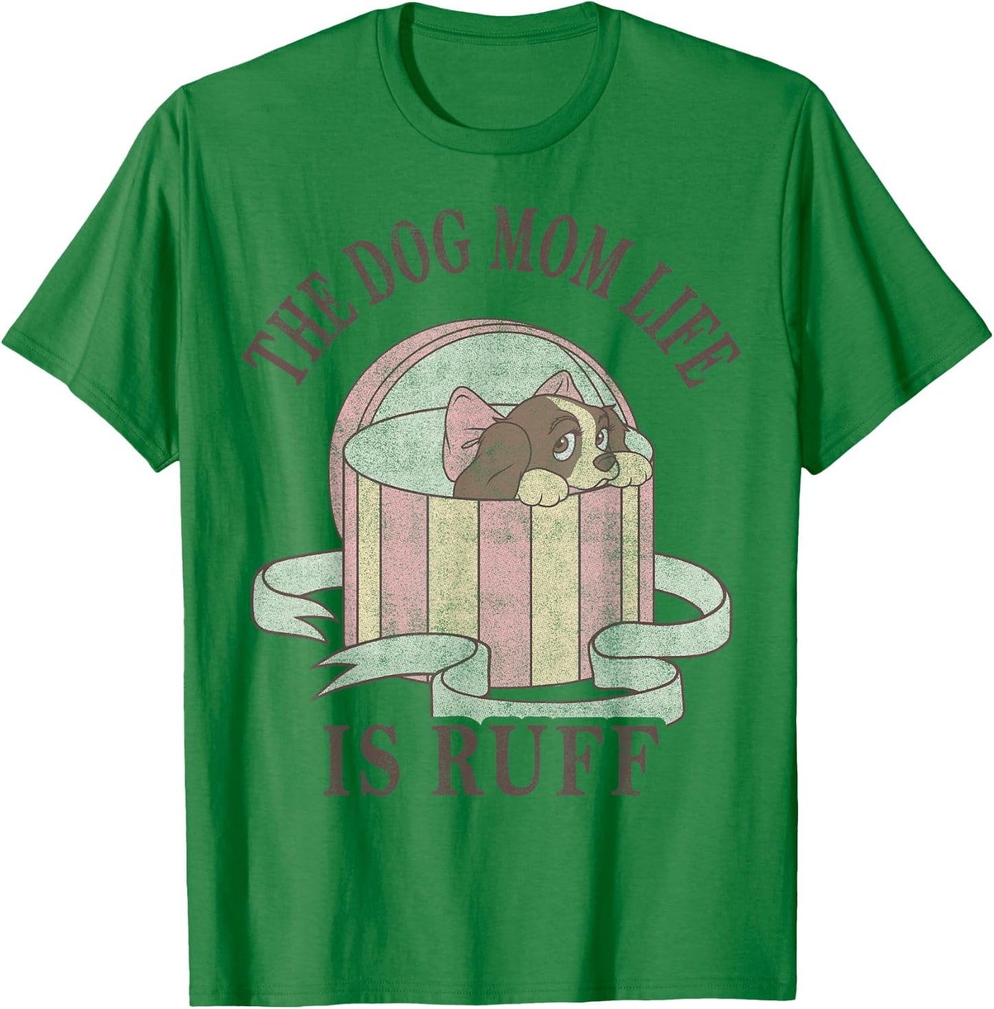 Disney Lady And The Tramp The Dog Mom Life Is Ruff T-Shirt - T-Shirt | Irish Green