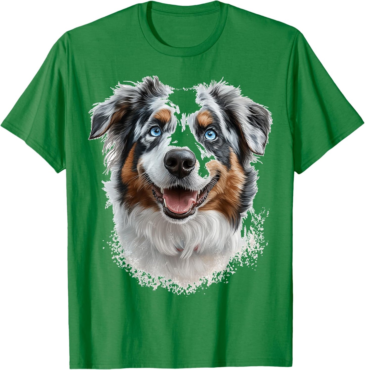 Australian Shepherd Dog Motif Pet Art Australian Shepherd Women Kids T-Shirt - T-Shirt | Irish Green