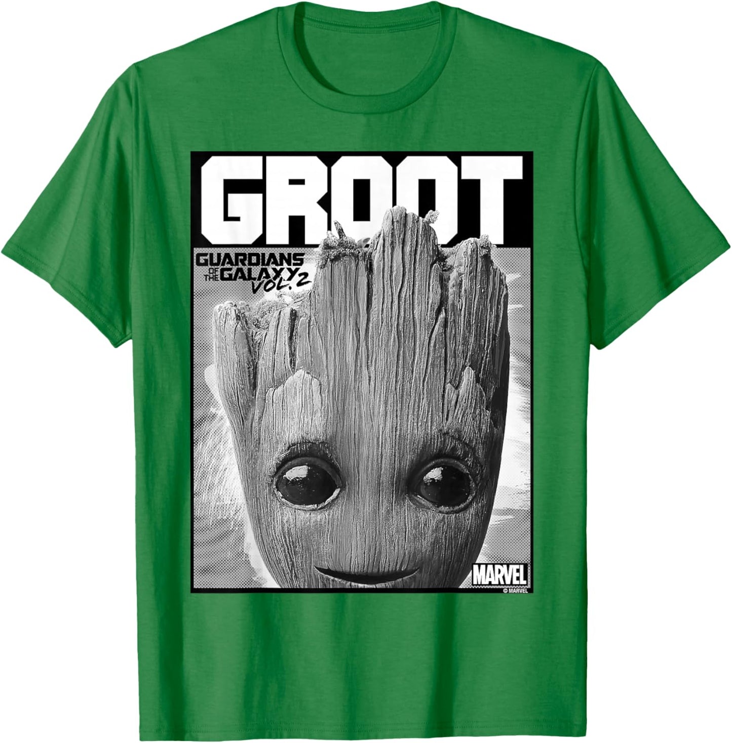 Marvel Guardians Vol. 2 Baby Groot Close-Up C2 T-Shirt - T-Shirt | Irish Green