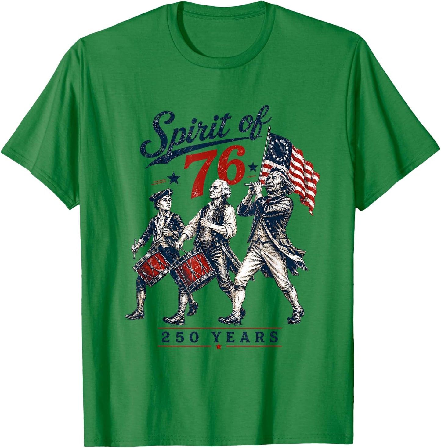 Spirit of 76 Vintage 4th of July Independence Day T-Shirt - T-Shirt | Irish Green