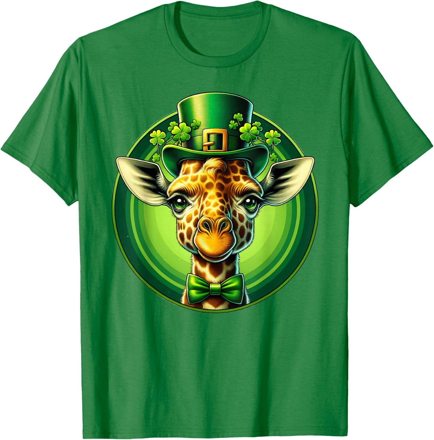 Funny Leprechaun Giraffe St Patricks Day Kids Men Women T-Shirt - T-Shirt | Irish Green