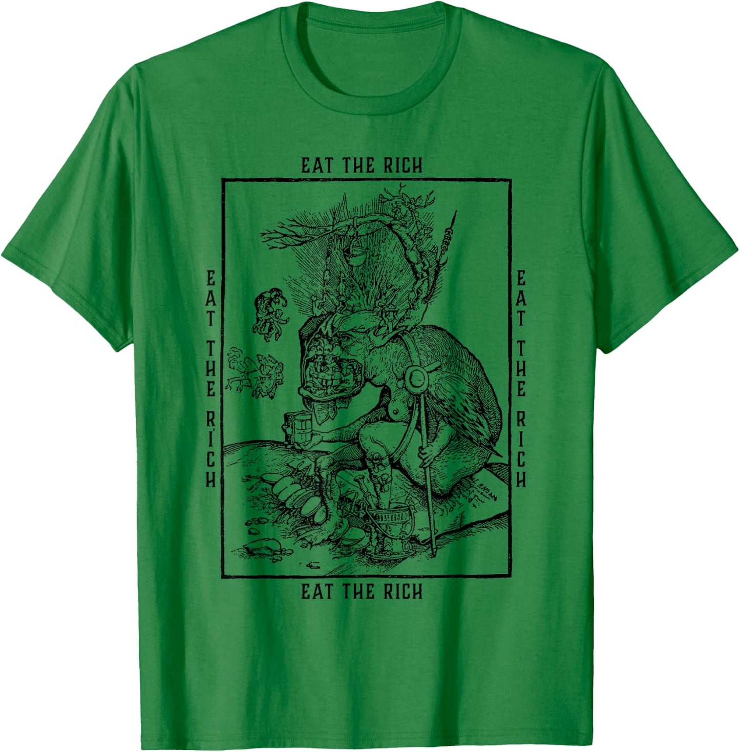 Essen Sie die Reichen | Antikapitalist | Kommunist | Sozialistisch T-Shirt - T-Shirt | Irish Green