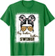 Kids Baseball Sister Hey Brother Brother Swing Toddler Girls T-Shirt - T-Shirt | Irish Green