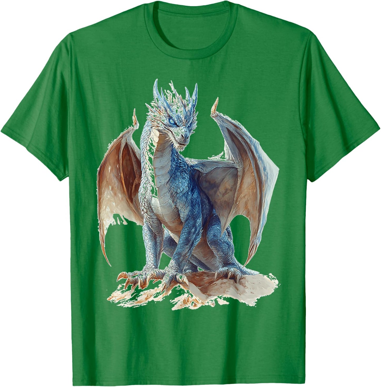 Drake Dragon Mythical Illustration Drake Dragon , white, S T-Shirt - T-Shirt | Irish Green