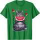 Cute Cat Eating Watermelon Fruit Summer Men Women Girls T-Shirt - T-Shirt | Irish Green