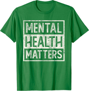Vintage MENTAL HEALTH MATTERS Behavioral Counselor Team T-Shirt - T-Shirt | Irish Green