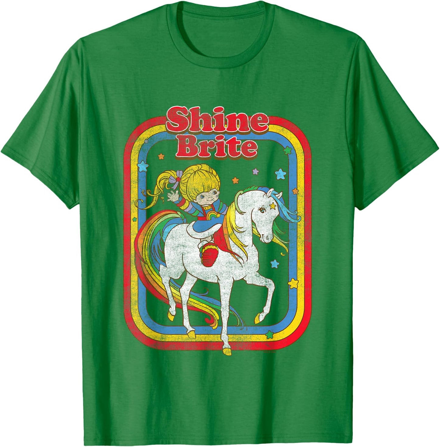 Rainbow Brite & Starlite Shine Bright BFF's , White T-Shirt - T-Shirt | Irish Green