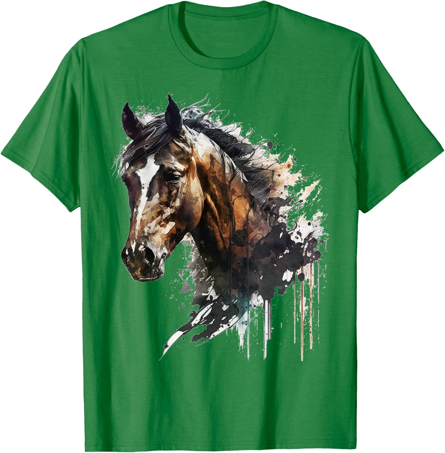 Pferd Reiten Kunst Tier Druck Pferdemotiv Pferd T-Shirt - T-Shirt | Irish Green