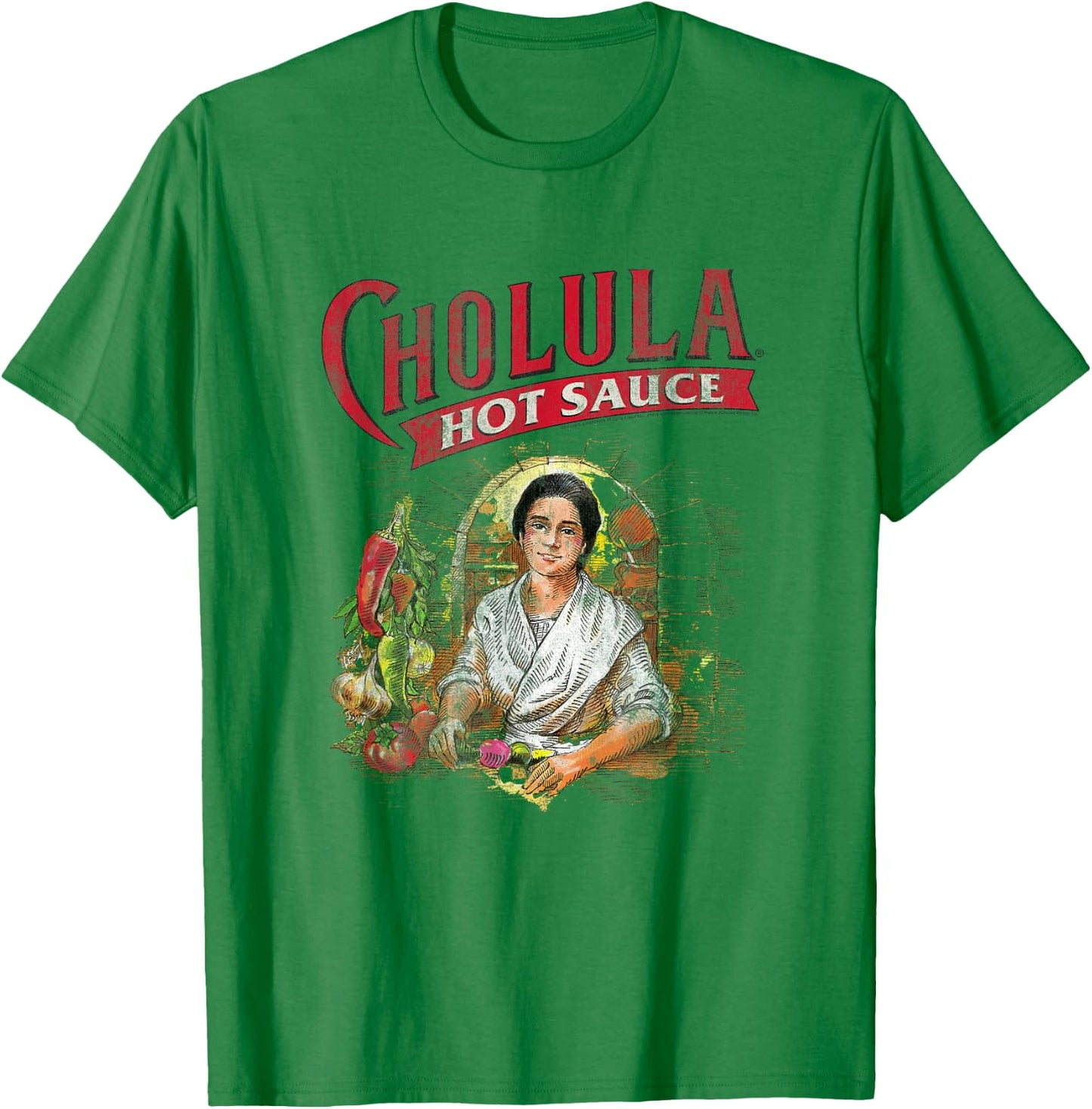 Ripple Junction x Cholula Mother Of Spices Hot Sauce , white, S T-Shirt - T-Shirt | Irish Green