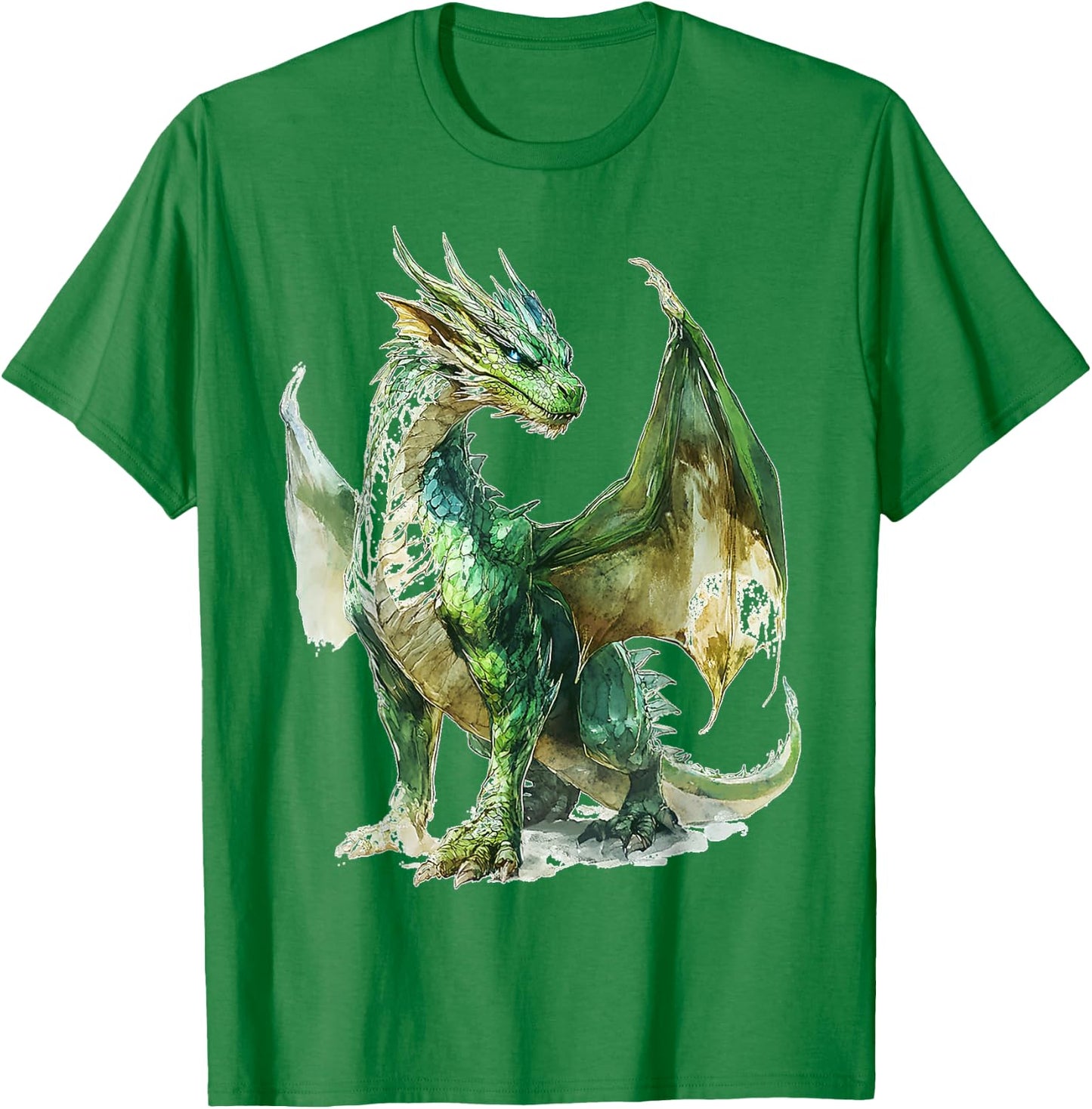Green Dragon Motif Mythical Artwork Green Dragon T-Shirt - T-Shirt | Irish Green