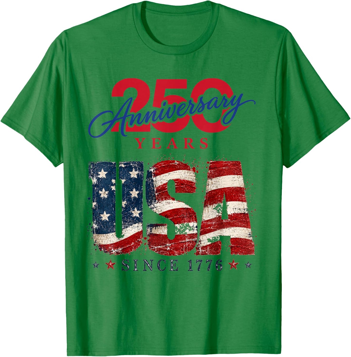250 Ans de la liberté 250e Anniversaire USA Independence Day T-Shirt - T-Shirt | Irish Green