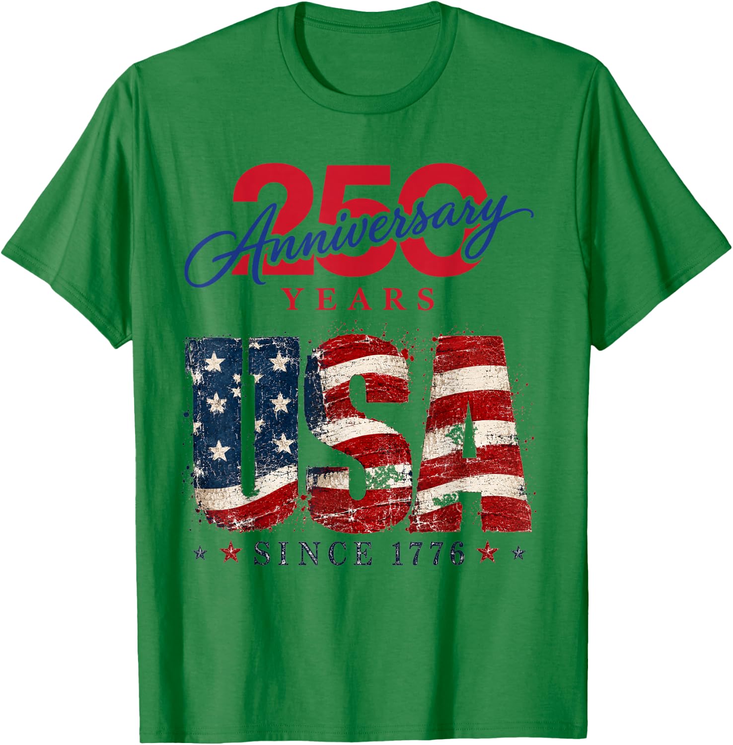 250 Ans de la liberté 250e Anniversaire USA Independence Day T-Shirt - T-Shirt | Irish Green