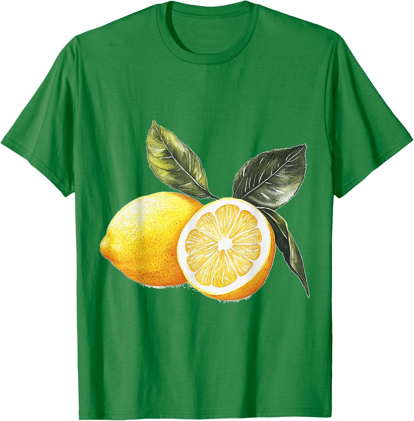 Lemon Fruit Graphic Lemon , White T-Shirt - T-Shirt | Irish Green