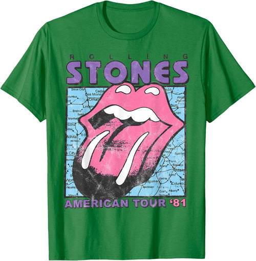 Official The Rolling Stones Tour 81 Grey for Vintage Fans