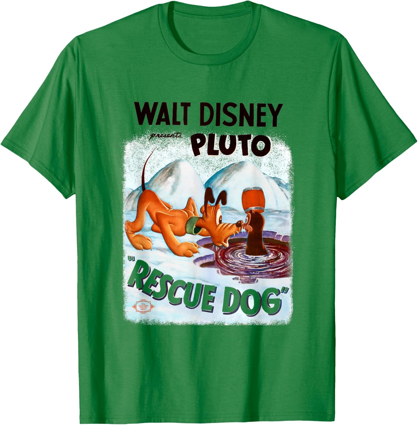 Disney Pluto Rescue Dog Salty the Seal Retro Vintage Classic T-Shirt - T-Shirt | Irish Green