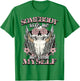 Somebody Saves Me Bull Skull Flower Western Country T-Shirt - T-Shirt | Irish Green