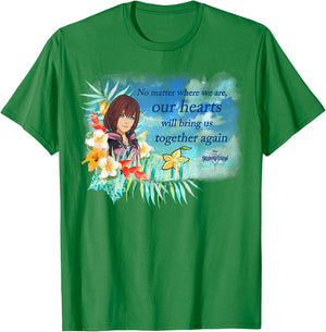 Disney Kingdom Hearts Kairi Hearts Will Bring Us Together T-Shirt - T-Shirt | Irish Green