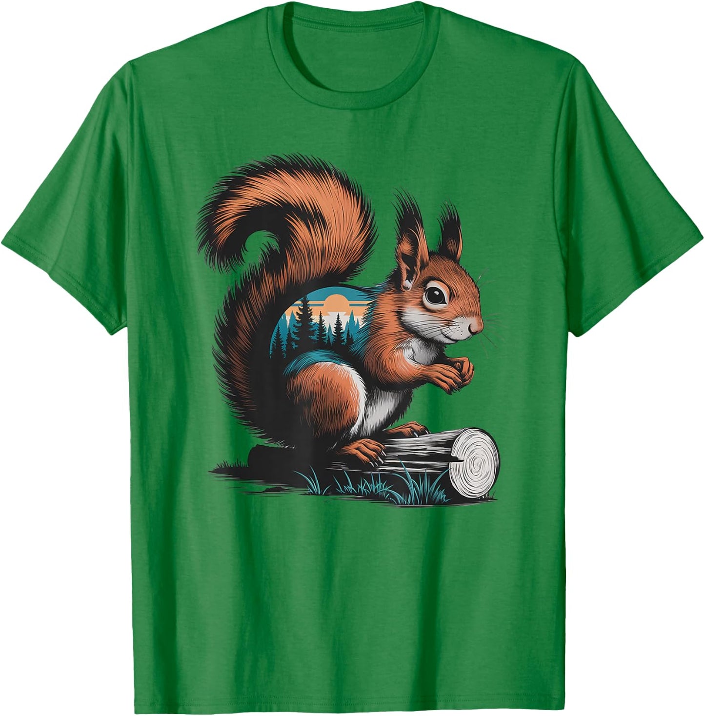 Squirrel Hunting Hiking Outdoor Camping Forest Men Women T-Shirt - T-Shirt | Irish Green